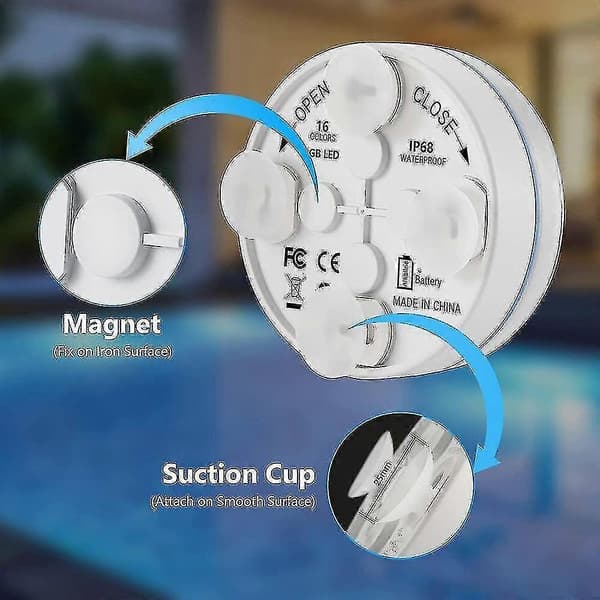Boblebadlys, Undervanns bassenglys vanntett, Magnetiske badelys for Lazy Spa