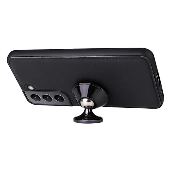 SKALO Samsung S22 Magnetisk etui/pung \"2 i 1\" - Sort Sort sort