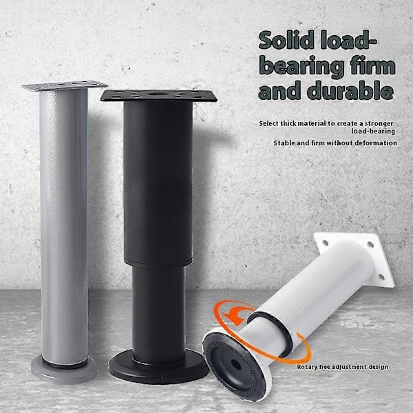 Helposti asennettava 4 pöydänjalan sarja, korkeussäädettävä sopimaan erilaisiin kodin tyyleihin Gray 18cm-30cm