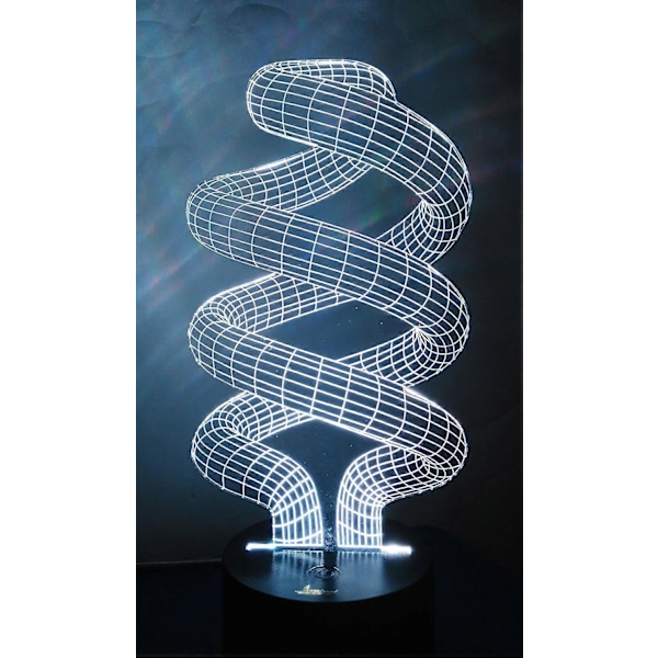 Spiral Tornado 3D Nattlampa LED Illusion Lampa Sängbordslampa Skrivbordslampa