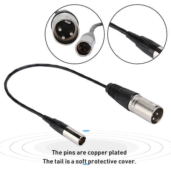 Mini XLR 3PIN uros - Canon-audiokaapeli kameramikrofoniliitännän siirtoon