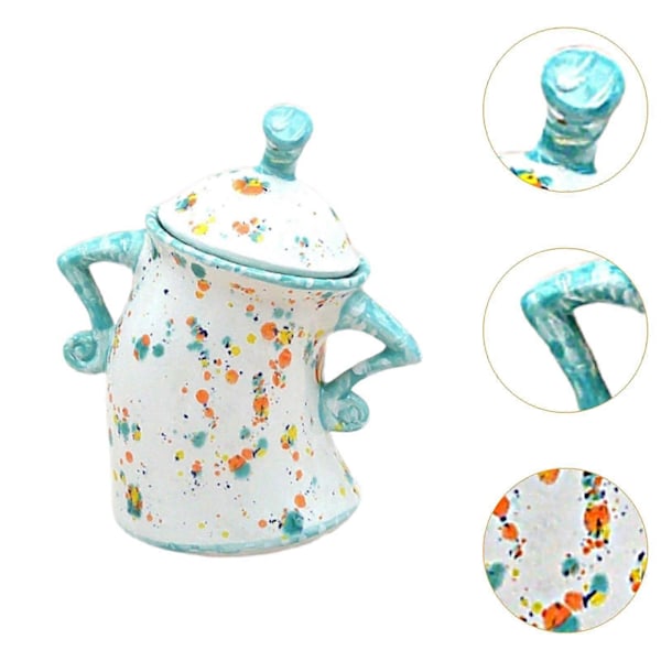 Attitude-Astia Söpö Teekannu Asenteella Olohuoneen Hääkeittiöön Keltainen Light Blue 14.5cmx13cmx8cm