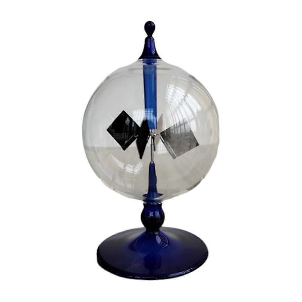 4 Blader Roterende Glass Vindmølle Solcelledrevet Crookes Radiometer Lysmølle/Pedagogisk Undervisning S