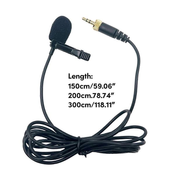 Støjreducerende mikrofon Bærbar 3,5 mm Lavalier Clip-on mikrofon til professionel optagelse Omnidirektionel pickup 3M