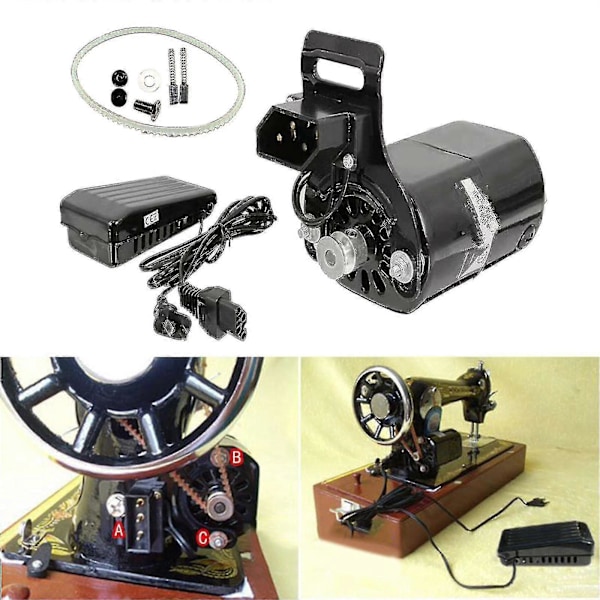 180W Husholdnings Symaskine Motor med Fodpedal DIY Kit