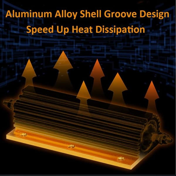 2 stk. 100W 50 Ohm 5% motstand aluminiumskasse belastningsmotstander chassis wirewound montert omformeradapter lys hyperblitsdekoder