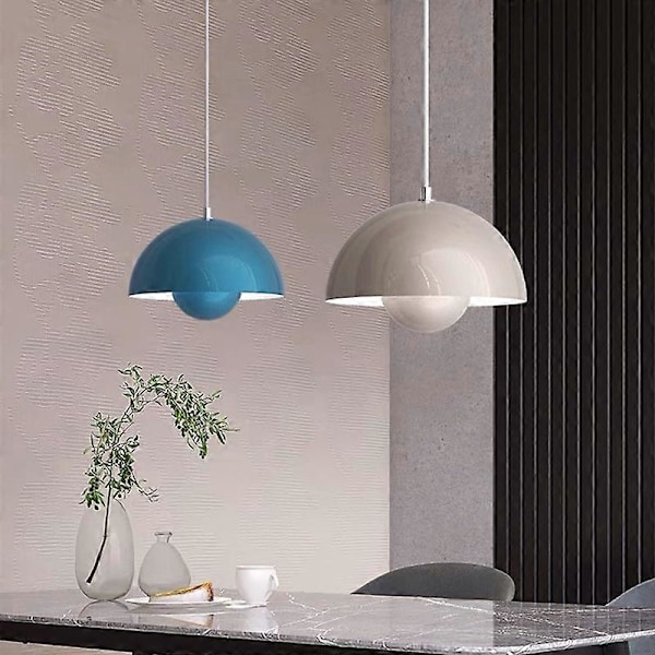 Modern Blomkruka Pendellampa Halvcirkelformad Restaurang Hängande Taklampa Inomhus Vardagsrum Bar Köksö Lampor Cool White 6000K Blue