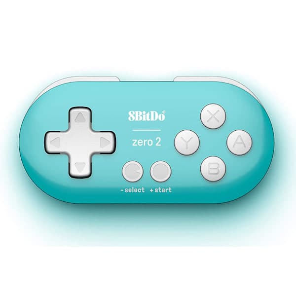 8bitdo Zero 2 Bluetooth Mini-handkontroll i nyckelringsstorlek för Nintendo Switch, Windows, Android och macOS (Yellow Edition) - Turquoise Edition