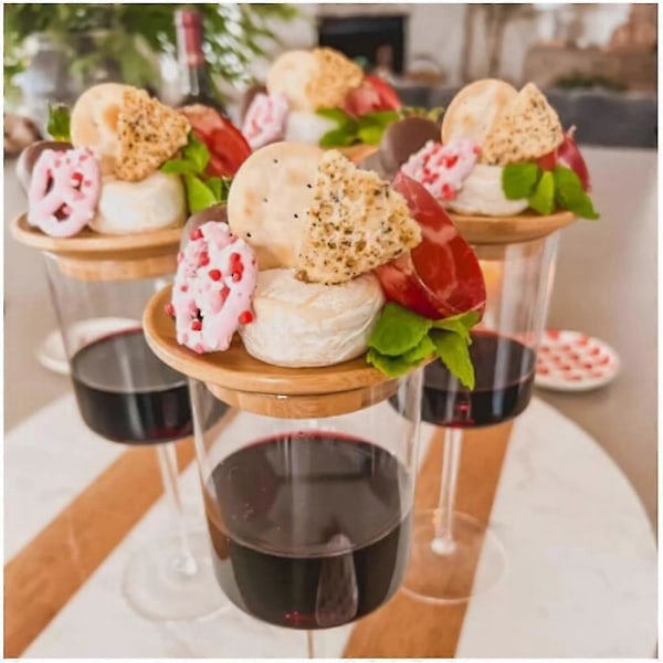 1/2/4/6 stk. Glas Charcuteri Topper, bambus Glas Charcuteri Bræt Topper 6pcs