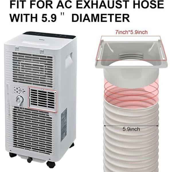 Bærbar udstødningsslangeforbindelse til klimaanlæg, 15 cm (5,9 tommer) ventilationskanalforbindelse til klimaanlæg
