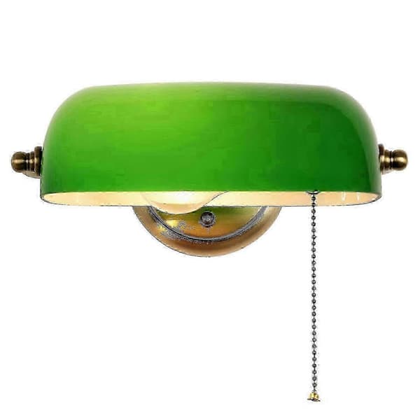 Grønn Vegglampe i Glass For Soverom Og Stue, Vintage Design