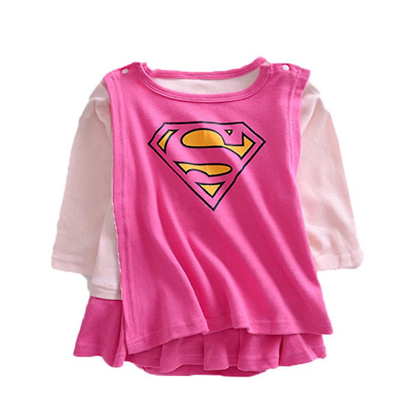 Baby Newborn Toddler Superhjälte Romper Långärmad Jumpsuit Playsuit Kostym Superman B 12-18 Months
