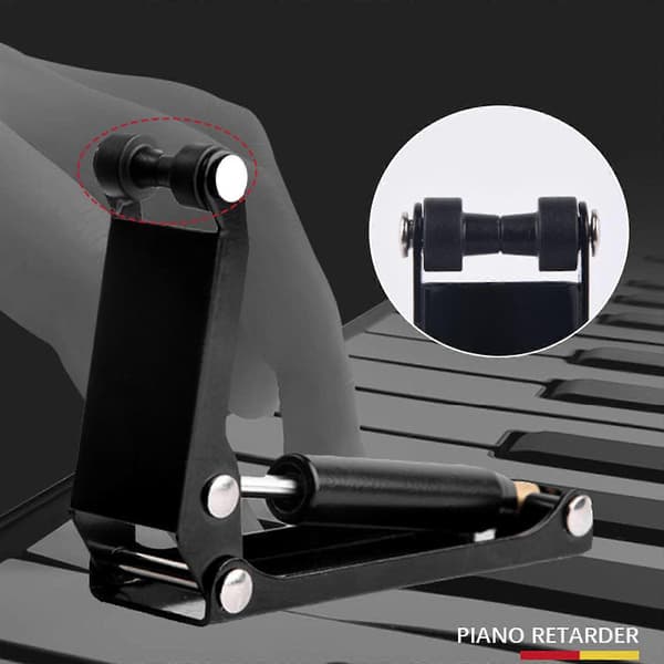 Piano Långsam Stängning Fallanordning Långsam Ner Piano Keyboard Skydd Nedstigningskontroll Black