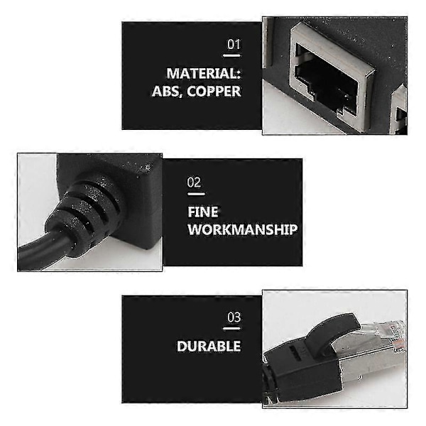1 til 4 Rj45 Netværksadapter Lan Ethernet Han til Hun Netværks Splitter Forlænger Konverter Trådløse Sæt