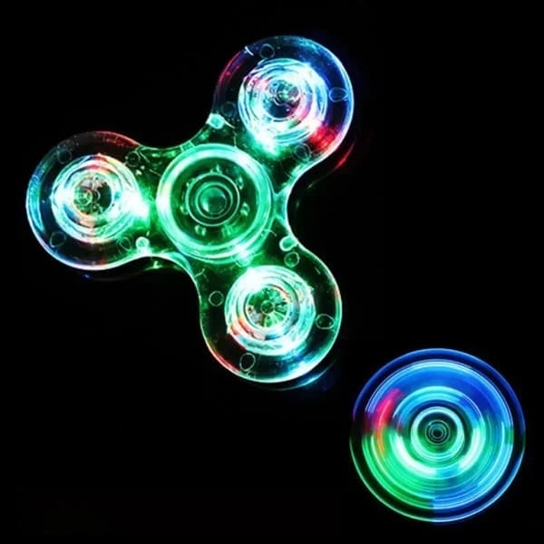 Lysende LED-fingerspinner, lyser i mørket, EDC stressavlastningsleketøy, egnet for barn.