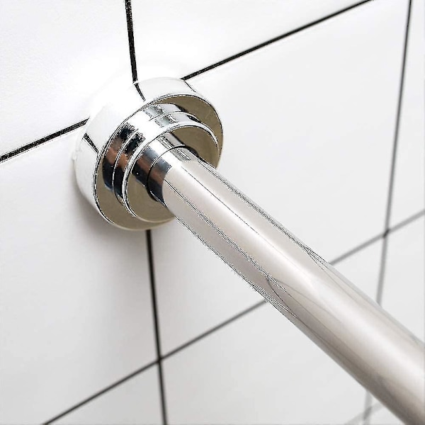 Teleskopstång i rostfritt stål 40 cm-60 cm utdragbar, duschdraperistång utan borrning, klämstång justerbar genom vridning, säkert grepp som dusch