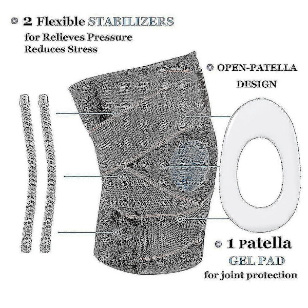 Adjable kne med sidestabilisatorer, kne Orange