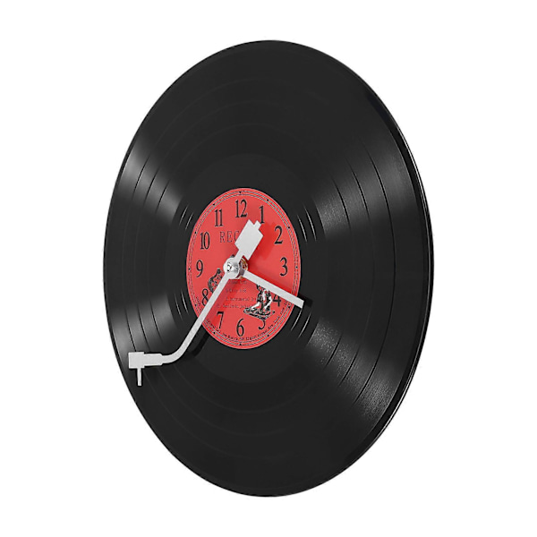 Europeisk Retro Nostalgisk Ultratyst Klocka Vinylskiva Personlig Väggklocka Café Bar Dekorativ Väggklocka