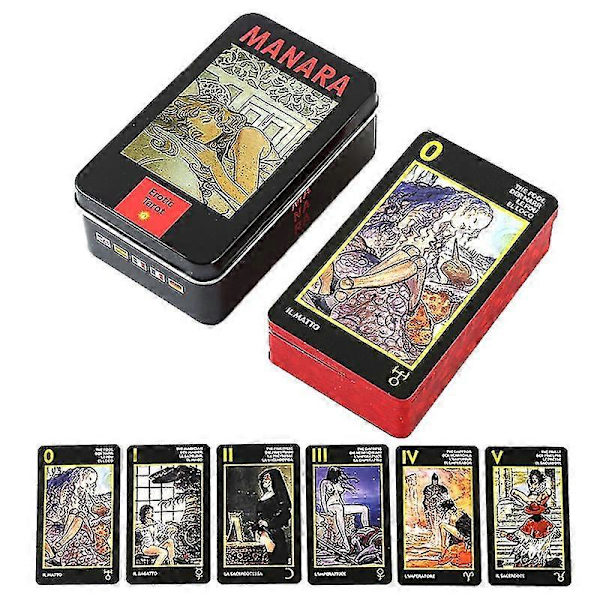 Iron Box Manara Oracle Kort Tarot Ödes Spådom Lek Sällskapsspel Med Manual