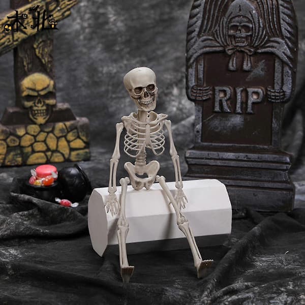 2025 For Halloween-dekorasjon Full Kropp Skjelett Plastbein Med Stillbare Ledd 40cm