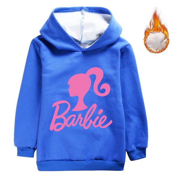 Barbie Movie Hoodie Barn Casual Fleece Fodrad Sweatshirt Huvtröja Blue 7-8  Years 165d | Blue | 7-8 Years | Fyndiq