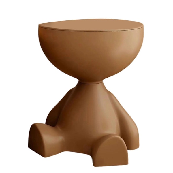 Modernt soffbord i plast, stilfullt sängbord med förvaringshylla för vardagsrum med unika tecknade stilar, kaffefärg S Coffee Color S