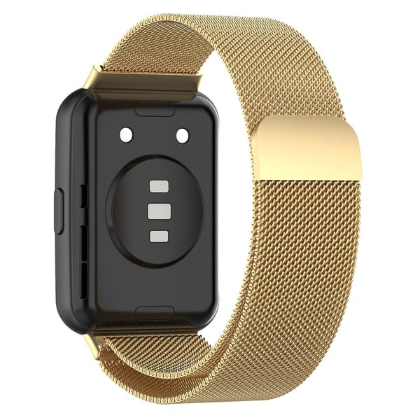 För Huawei Watch Fit 2 Rostfritt Stål Klockarmband Gold