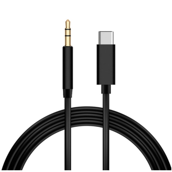 1m USB-C til AUX 3.5mm Kabeladapter Bil black