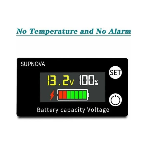 DC 8V-100V Batterivoltmeter, Kapacitetsindikator, Strömmätare för 12V, 24V och 48V Litiumjon- och Blybatterier, LCD-display 6133A, 1 stycke