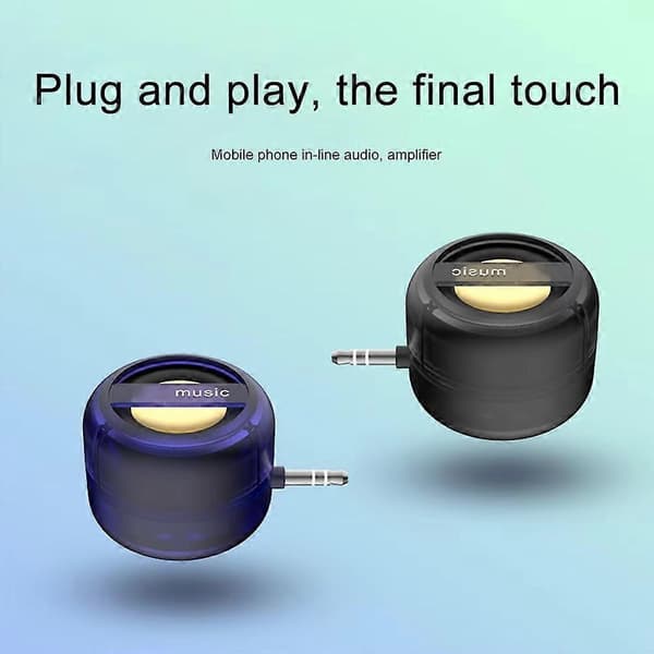 Mini Högtalare Universal 3.5mm Plugg i Jack Mini Ljudbox Mobiltelefon Högtalarförstärkare Externa Trådbundna Högtalare Black
