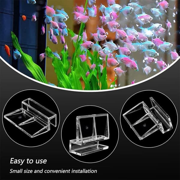 Akryl Akvariestøtte, Akvarielågclips, Klar Akvariestøtte, til Akvarium, Akvarielågclips, 6mm 6 STK