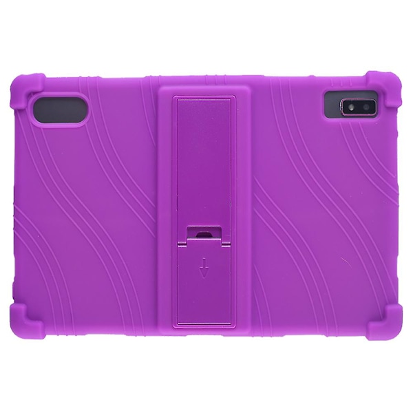 Tablettikotelo Blackview Tab 12:lle, iskunkestävä silikoni+PC-suojakuori jalustalla Purple