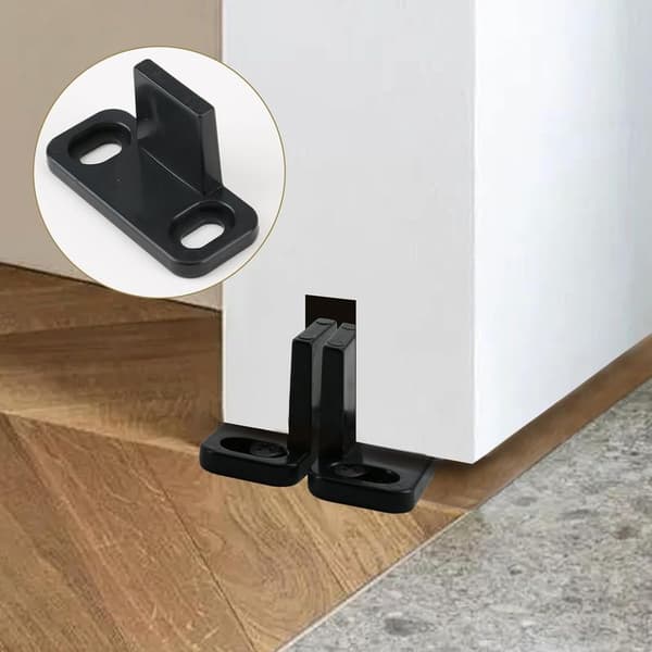 Sett med 4 skyvedørsguider 45 20 24mm Låvedør Gulvguide Multifunksjonell Skyvedør Gulvguide Kraftig Støyreduserende Gulvguide