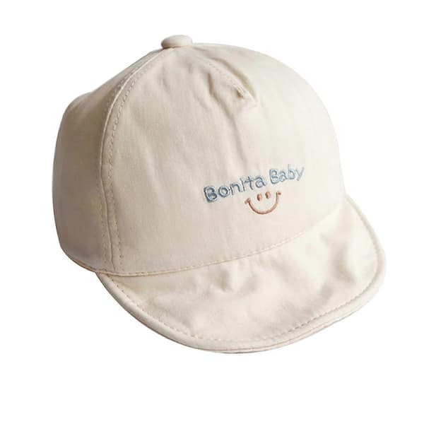 Forår Sommer Baby Baseball Caps Brevmønster Børn Solhat til Drenge Gi Beige