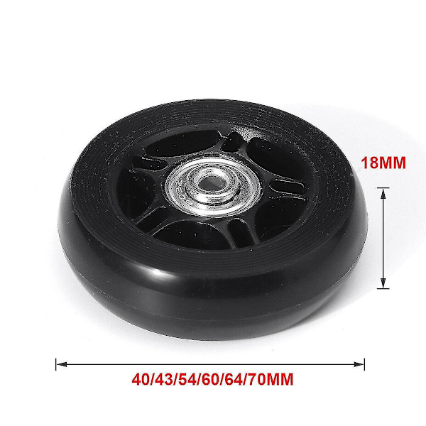 Hiljainen matkalaukun pyörä Universal Wheel Rubber Runner -matkalaukun laakerin korjaussarja 60mmx18mm
