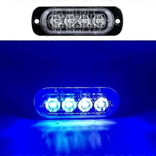 4 kpl Strobe vilkkuva varoitusvalo White