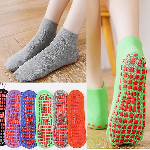 5 Par Professionella Trampolinstrumpor Halkfria Golvstrumpor Vuxen Hem Baby Barn Tidig Utbildning Yogastrumpor Adult Unisex