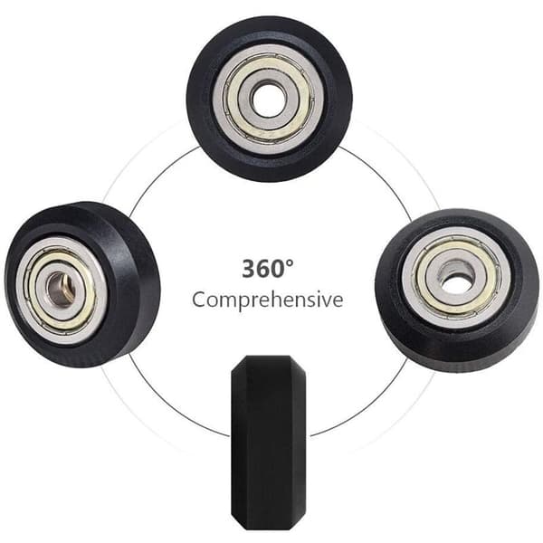 3D-printer POM-hjul plastremskive lineært leje til Creality Ender 3, Ender 3 Pro, Ender 3 V2, CR-10, CR-10S 3D-printere, 13 stk.