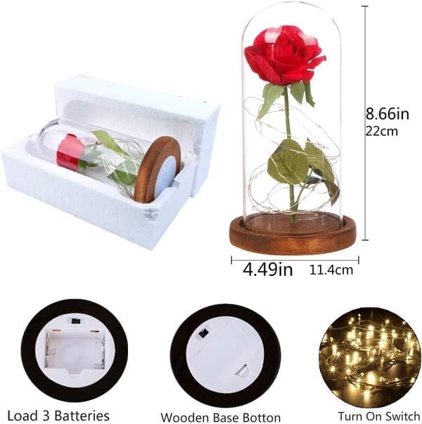 Evig rose fortryllet rose, fortryllet rose julebordpynt