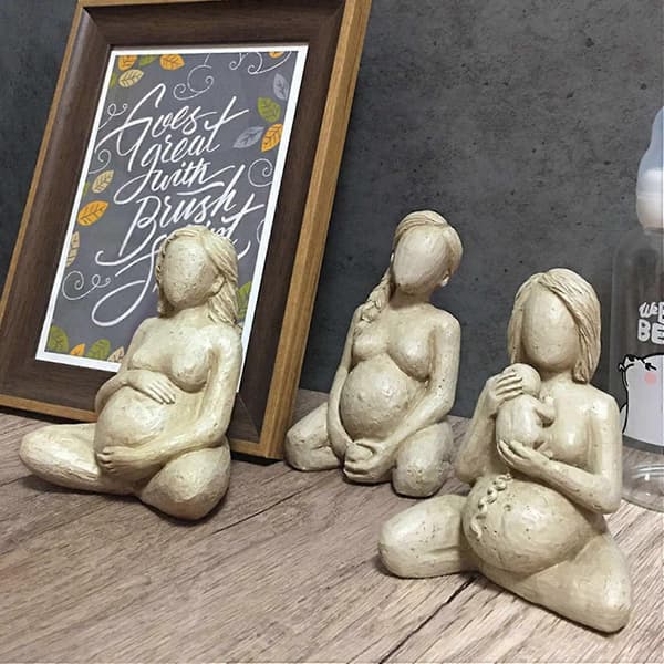 Födande Kvinna Skulptur Harts Hantverk Ornament Moder Barnfödsel Staty, Stor Moder Staty Coll