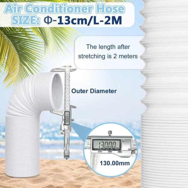 GABRIELLE Bærbar Aircondition Slange, Fleksibel PVC Luftudstødningsslange, Universal Ventilationsrør, Slangesæt til Airconditionanlæg
