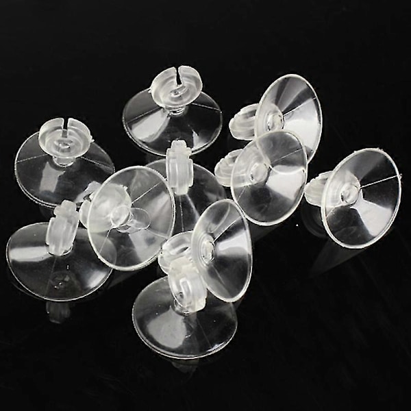 10 stk. Akvariumssugerkopper til 4/6 mm luftledningspipe-rørtrådsholder