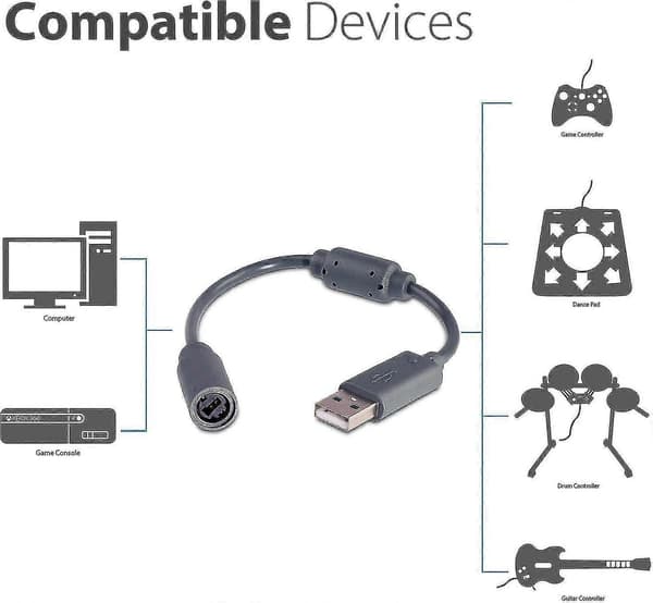 2-pak kablet controller USB Breakaway kabelledning til Microsoft XBOX360 Guitar Hero