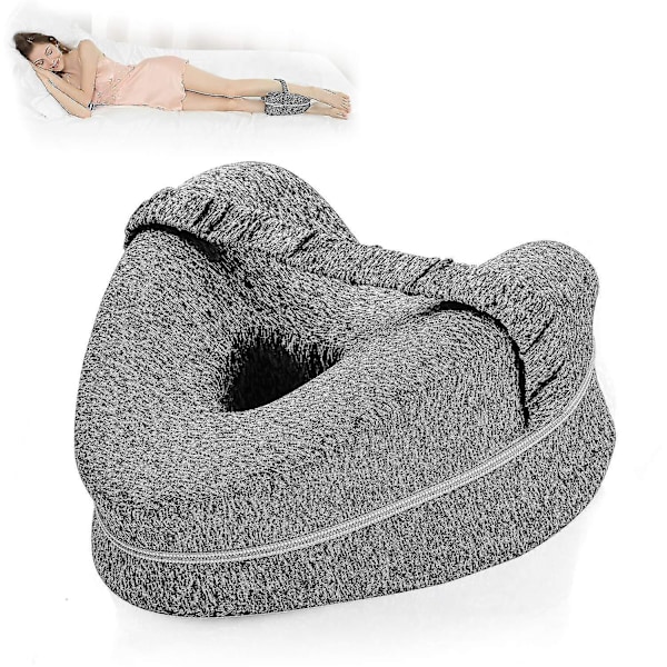 Benspjälla | Ergonomisk Kudde För Sidosovare För Optimal Stöd | Minnesskum Knäkudde För Sidosovare | Positioneringskudde Med Avtagbar gray