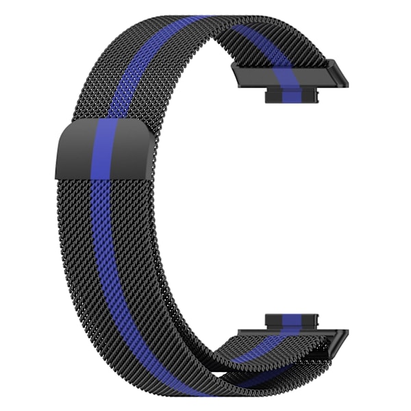 Til Huawei Watch Fit 2 rustfrit stål urrem Black Blue