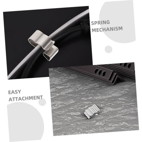 30-delt sæt metalclips til solcellekabler, fjederclips i rustfrit stål til fastgørelse og styring af ledninger på solcellepanelrammer, hurtig