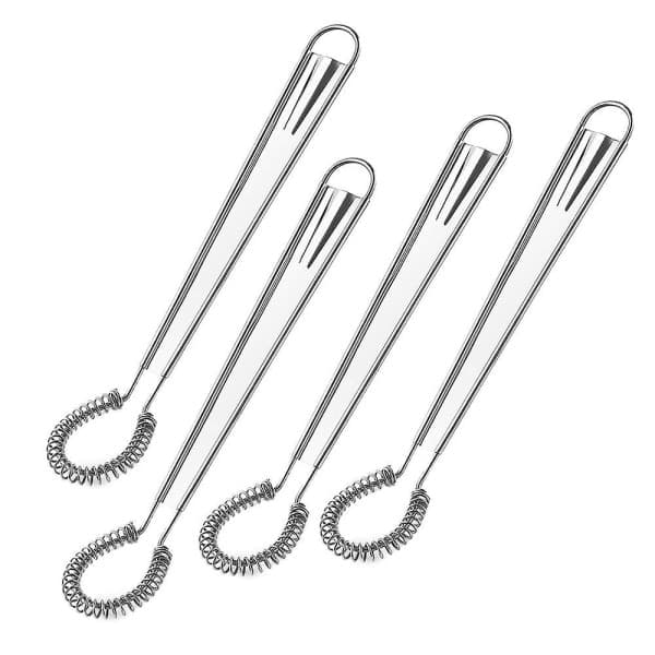 Äggvisp i rostfritt stål, silikon mini visp mixer, handhållen såsvisp