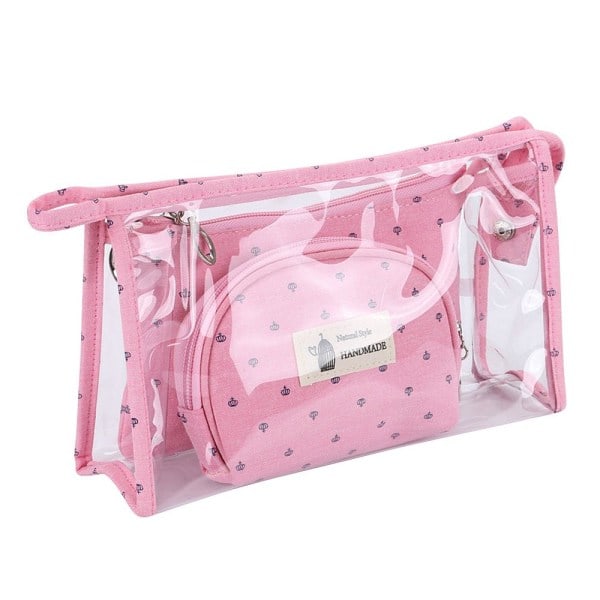 PVC Kosmetikpose Tryk Makeuppung PINK pink pink