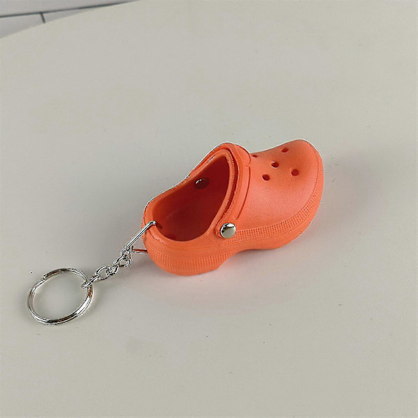 Mini Crocs Sandalkæde Charm Nøglering Nøgleholder Nyhed Nøglering Gave Red