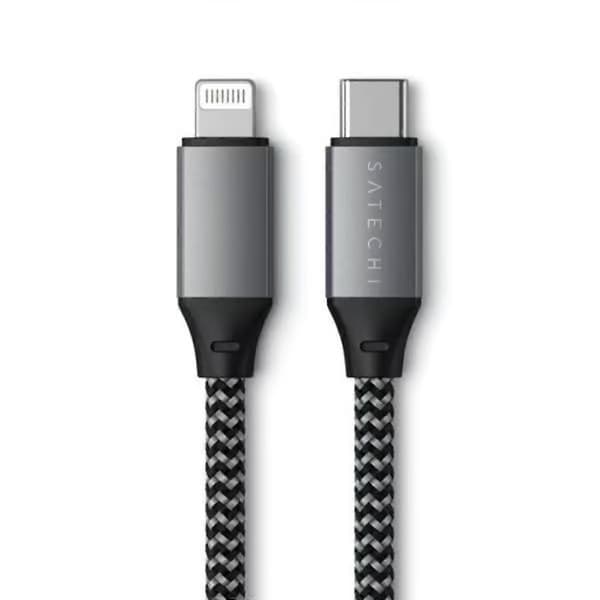 USB-C till Lightning-kabel - 25 cm, Grå